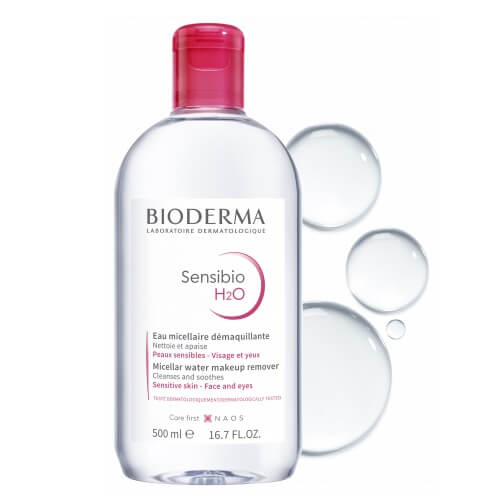 میسلار واتر پاک کننده آرایش بایودرما، مناسب پوست خشک و حساس، حجم 500 میلی‌لیتر